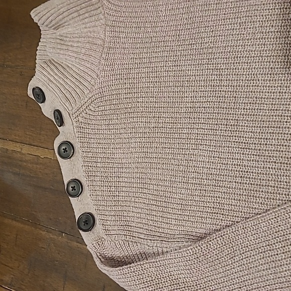 American Eagle Side Button Shoulder Mock Neck Sweater Dress size XL - Picture 2 of 4